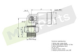 Фитинг угловой D8/M16x1,5 наружная резьба (латунь) 9502 8-M16x1,5 BOSHITE