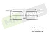 Фитинг соединитель прямой D12 (латунь) 9580 12-C BOSHITE