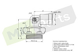 Фитинг угловой D8/M22x1,5 наружная резьба (латунь) 9502 8-M22x1,5 BOSHITE