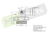 Фитинг угловой D12/M22x1,5 наружная резьба (латунь) 9502 12-M22x1,5 BOSHITE