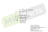 Фитинг прямой D12/M22X1,5 наружная резьба (латунь) 9512 12-M22x1,5 BOSHITE