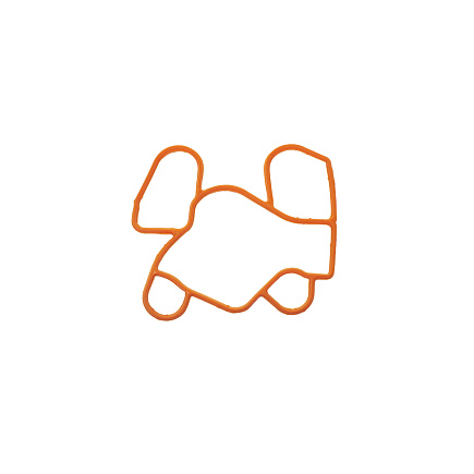 Прокладка теплообменника ISF2.8 (Силикон, оранжевая) 5262903 HAFFEN